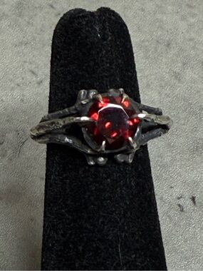 Bloodmilk Psychopomp ring in garnet, size 4